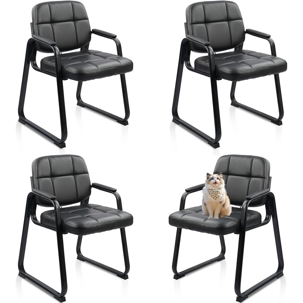 Leather Desk Pad - Waiting Room Chairs no Wheels with