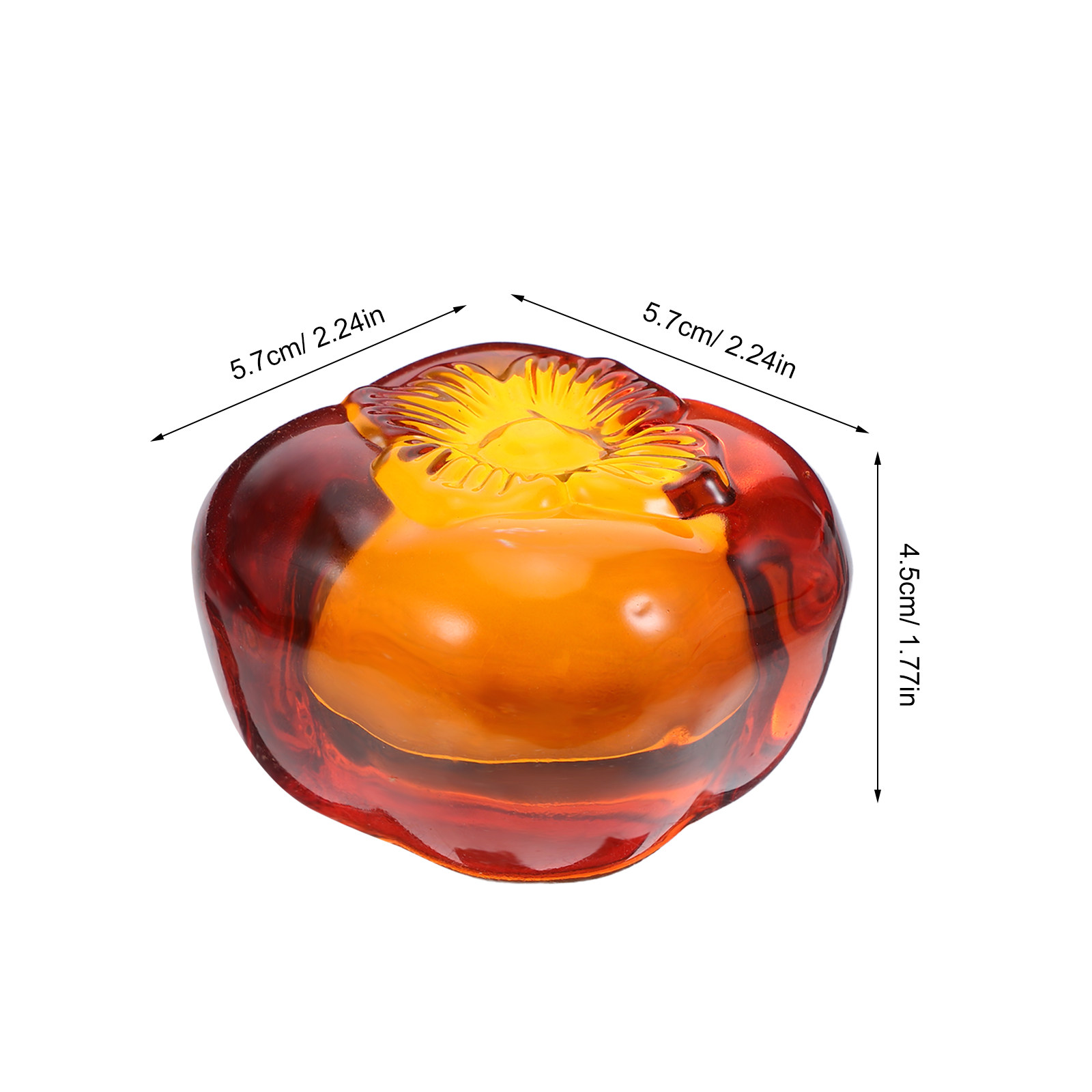 Heavy-Duty Glass Persimmon Pap - đánh giá và giá Paper Weight Crystal