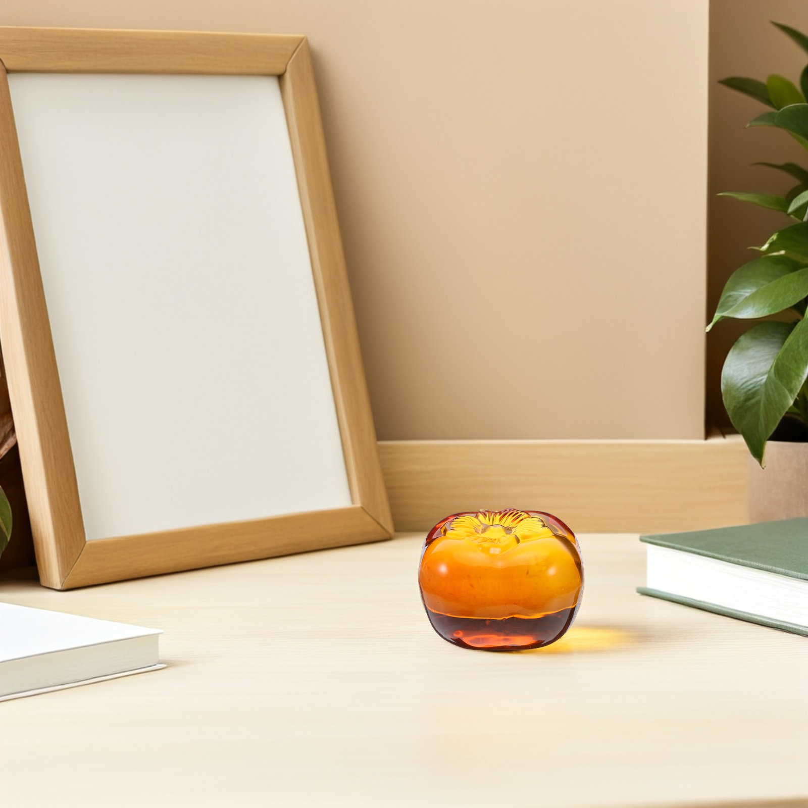 Heavy-Duty Glass Persimmon Pap - đánh giá và giá Paper Weight Crystal
