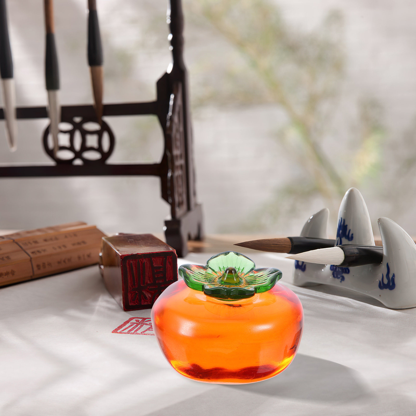2Pcs Heavy Crystal Persimmon P - đánh giá và giá Paper Weight Crystal