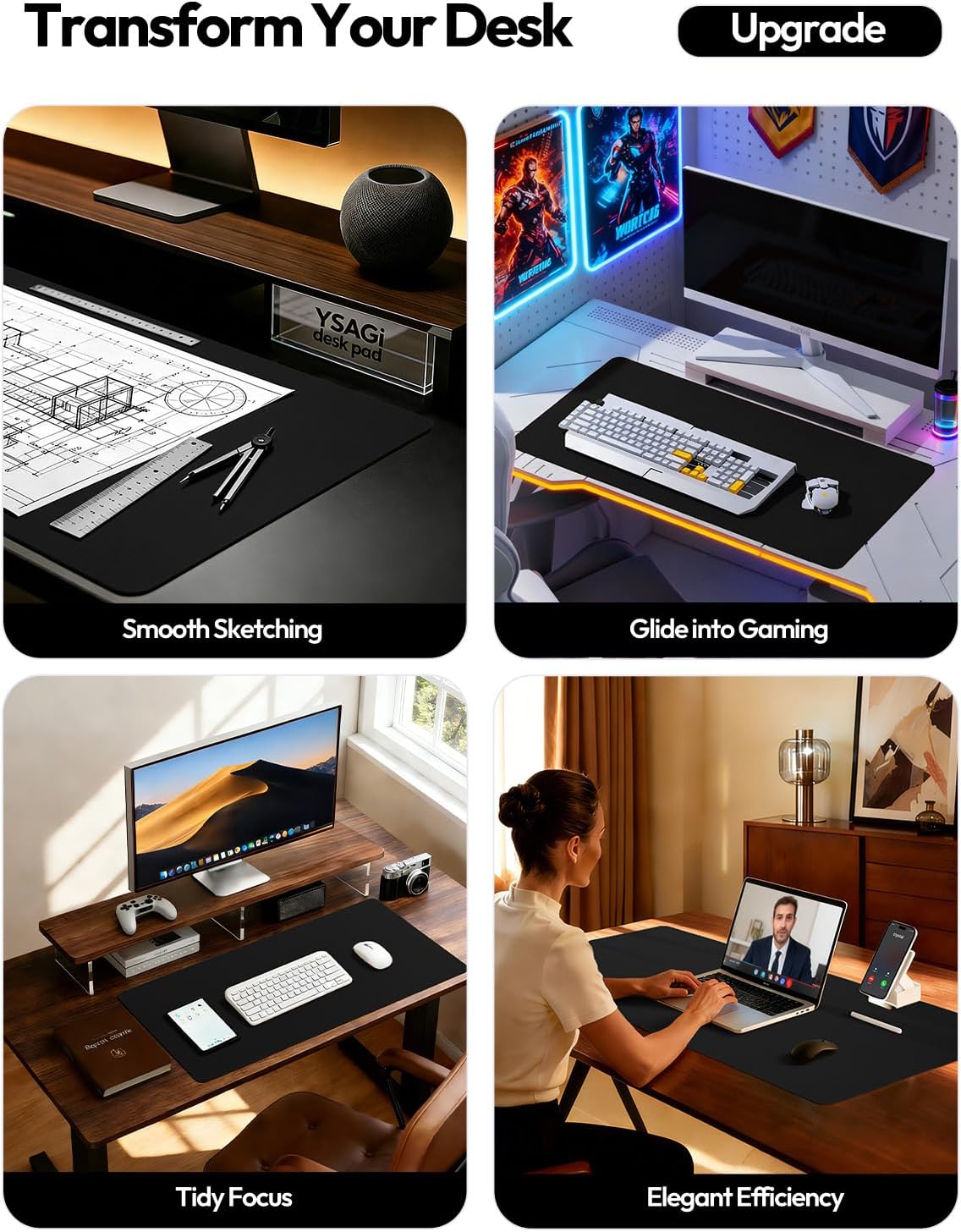 Leather Office Desk Pad Protec - đánh giá và giá Leather Desk Pad