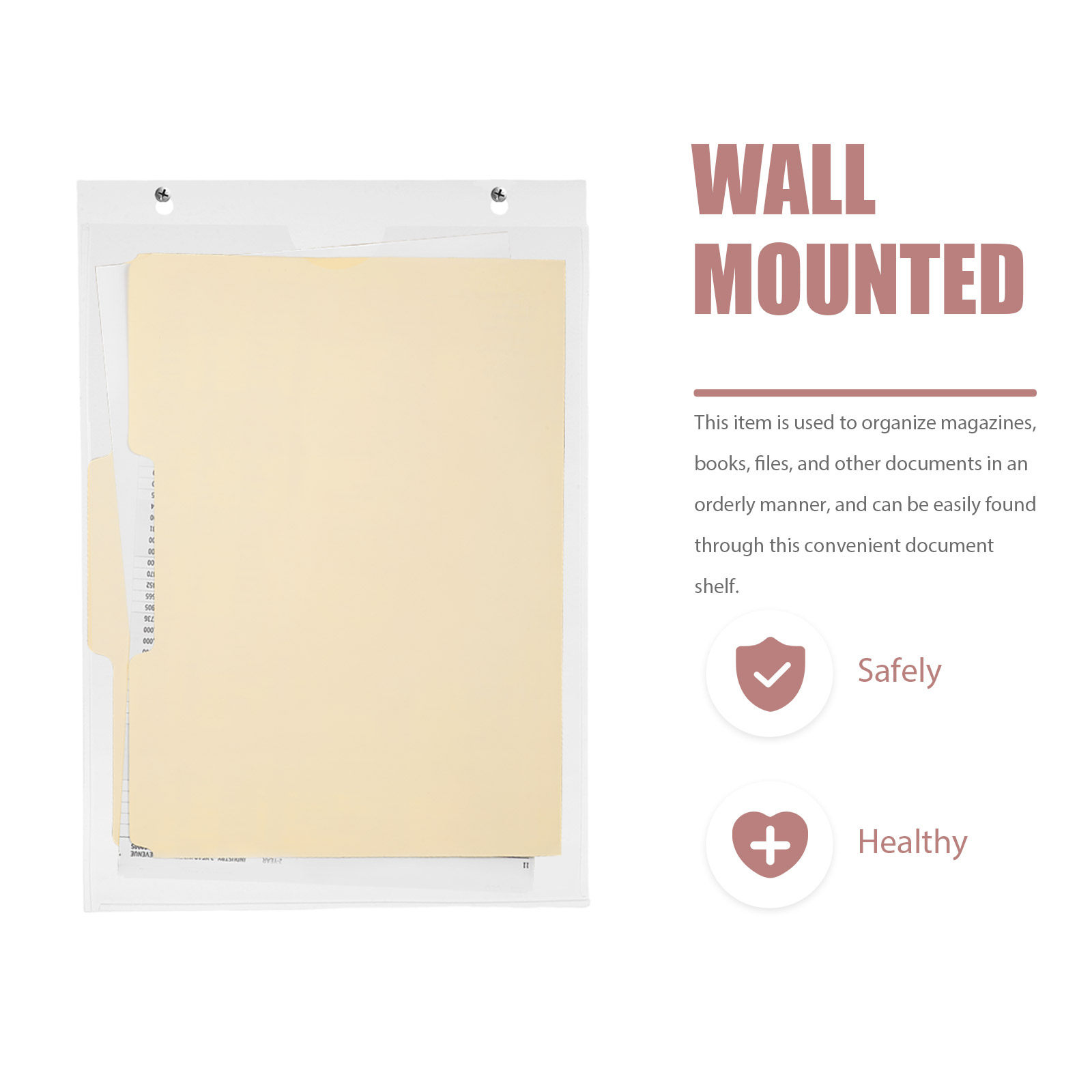 A4 Clear Wall Mounted Magazine - đánh giá và giá Magazine Holder Rack