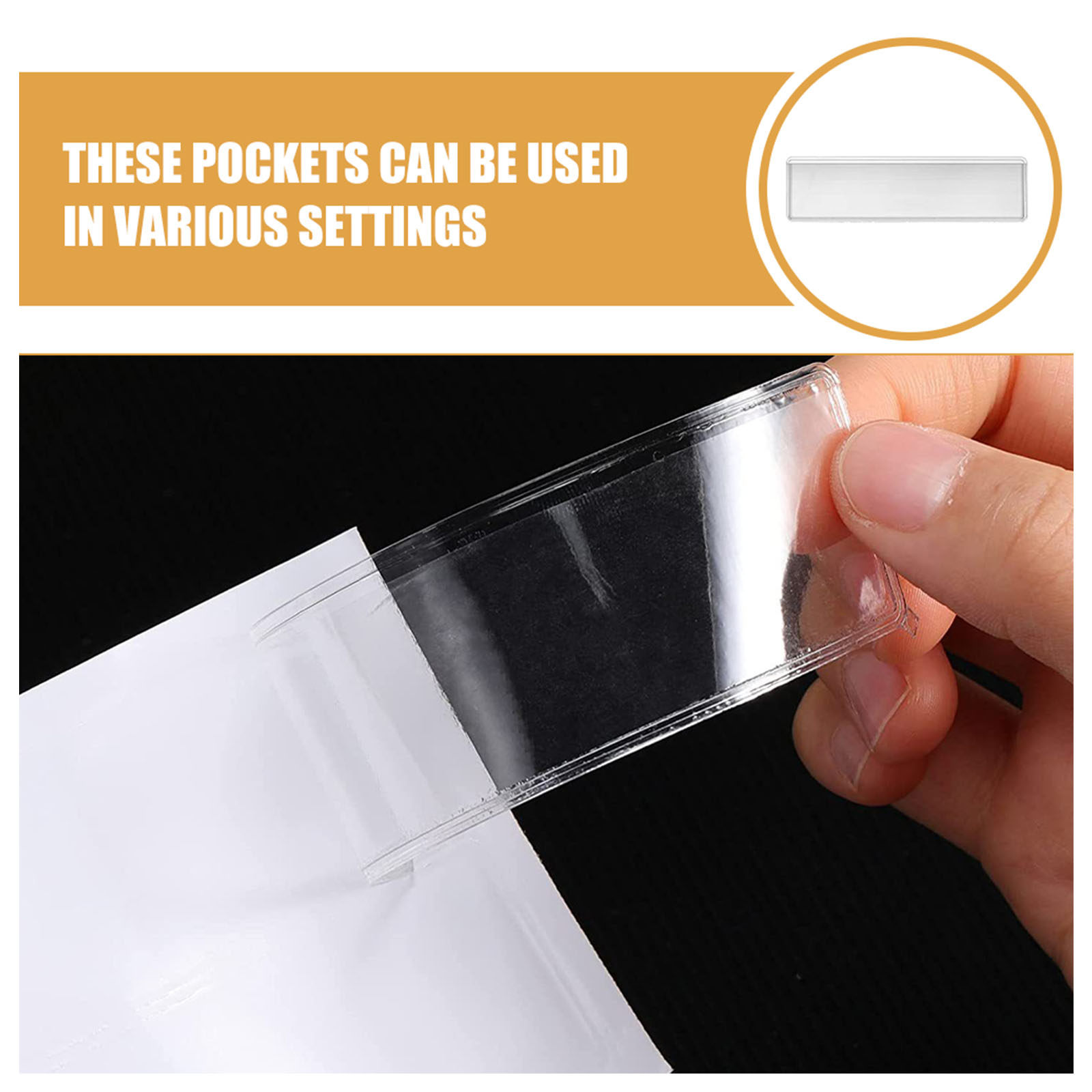 50Pcs Adhesive Clear Label Hol - đánh giá và giá Index Card Holder