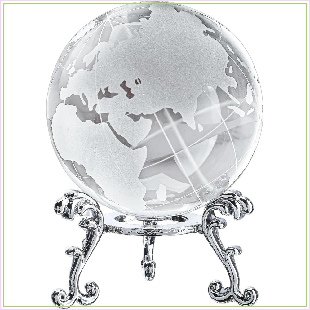 60mm Crystal Earth Globe Paper - đánh giá và giá Paper Weight Crystal