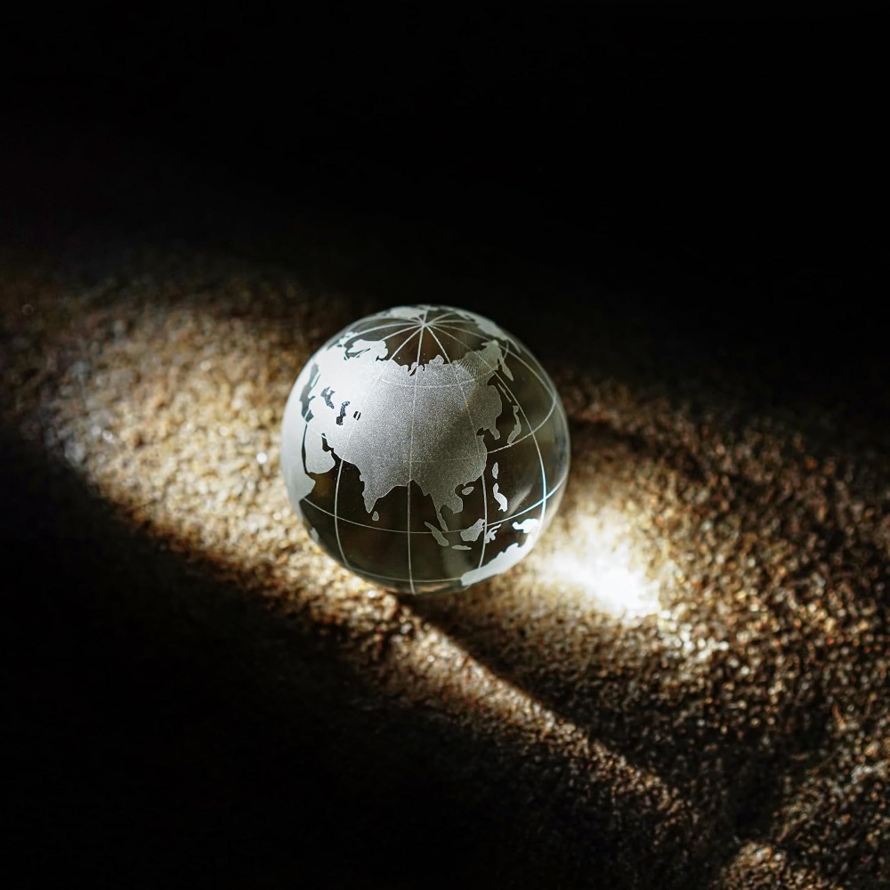 60mm Crystal Earth Globe Paper - đánh giá và giá Paper Weight Crystal