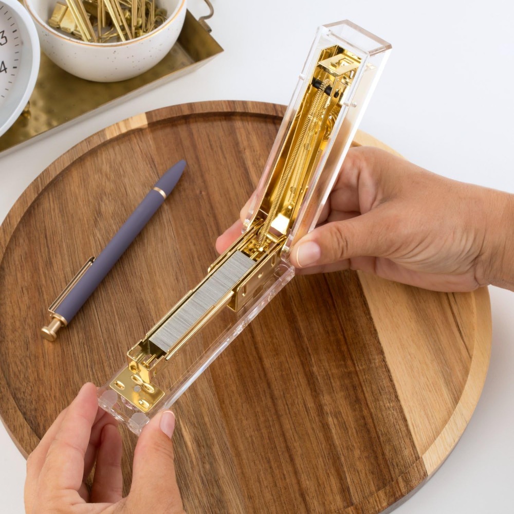 Clear Acrylic Stapler, 20 Shee - đánh giá và giá Stapler Half Strip