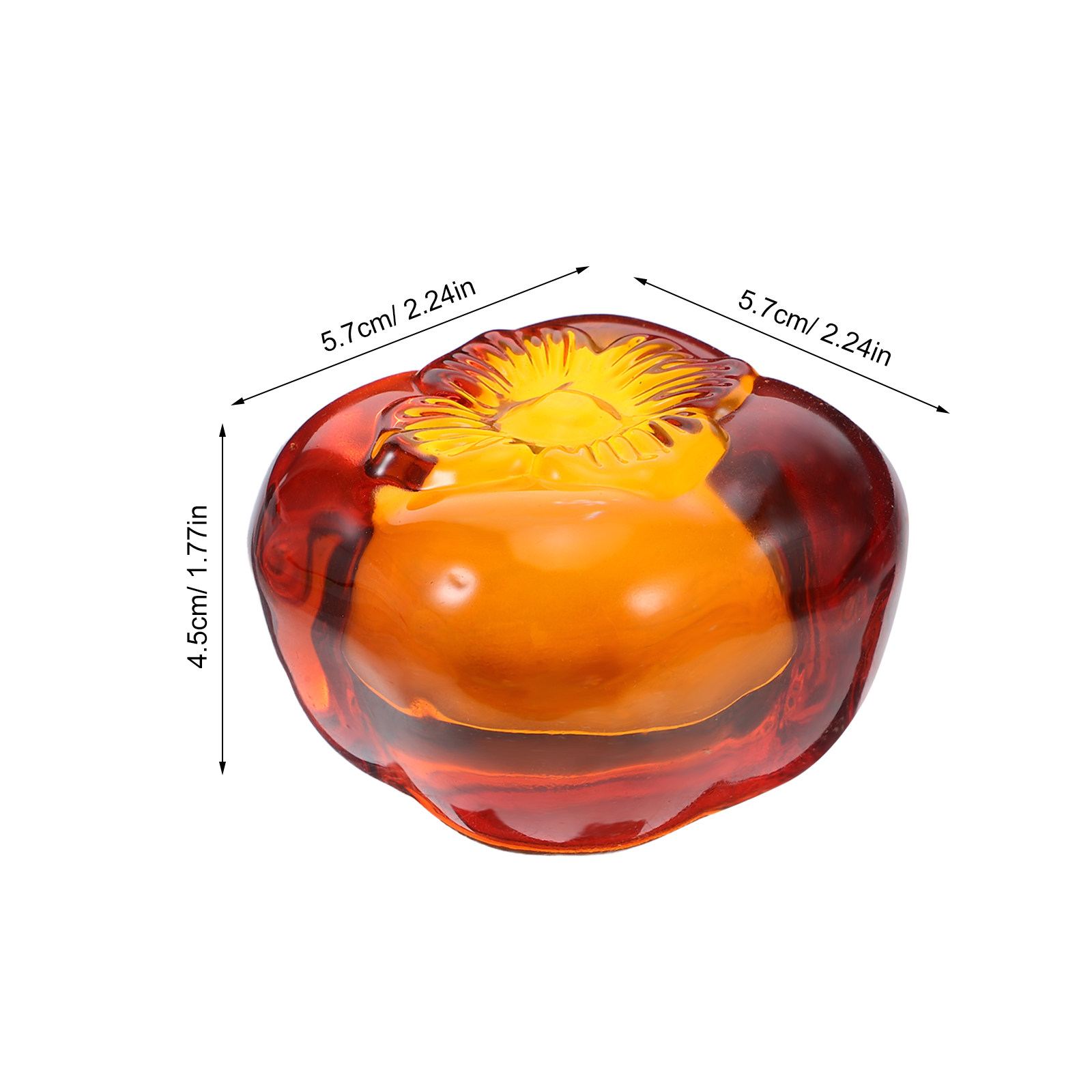 Heavy-Duty Glass Persimmon Pap - đánh giá và giá Paper Weight Crystal