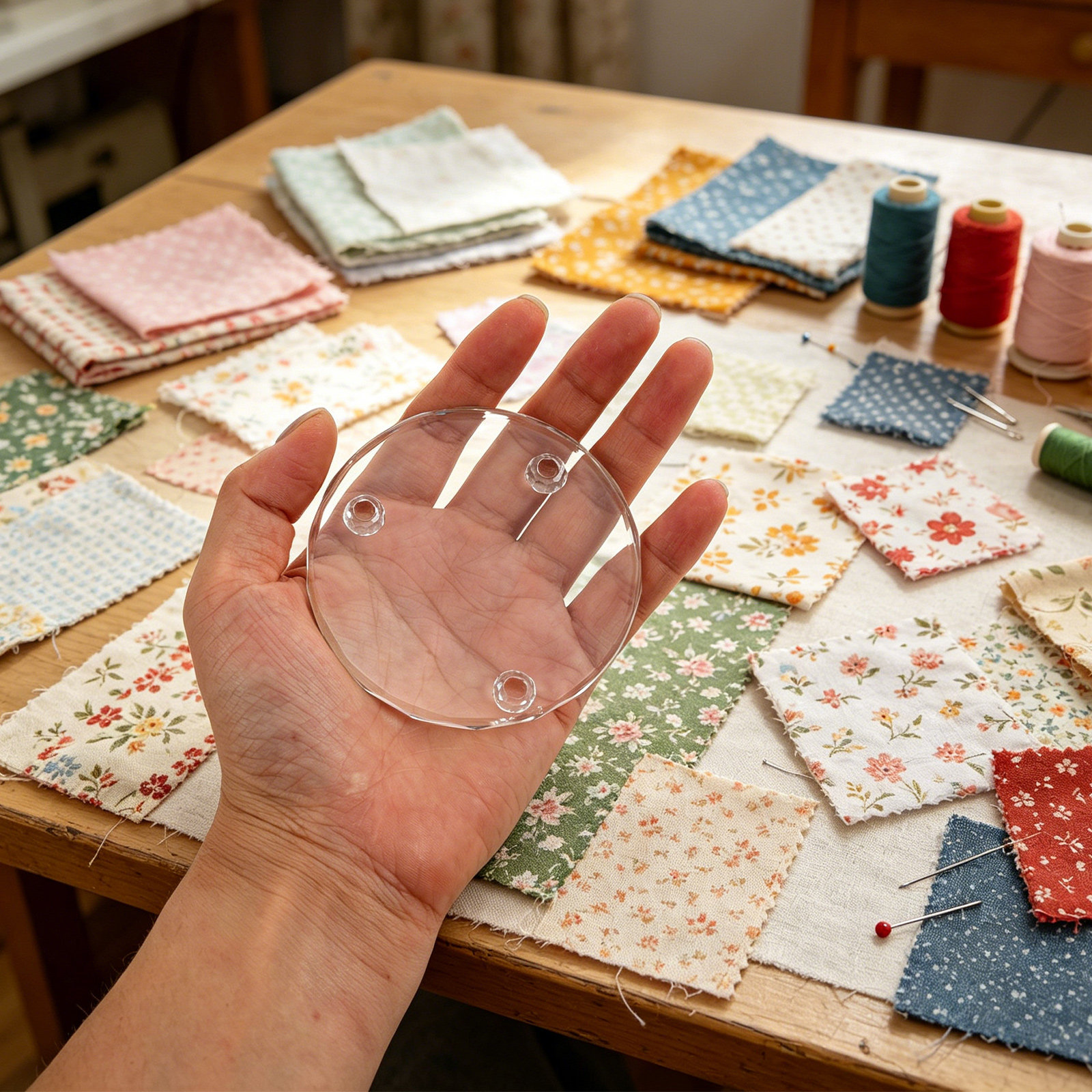 2Pcs Clear Glass Fabric Patter - đánh giá và giá Paper Weight Crystal
