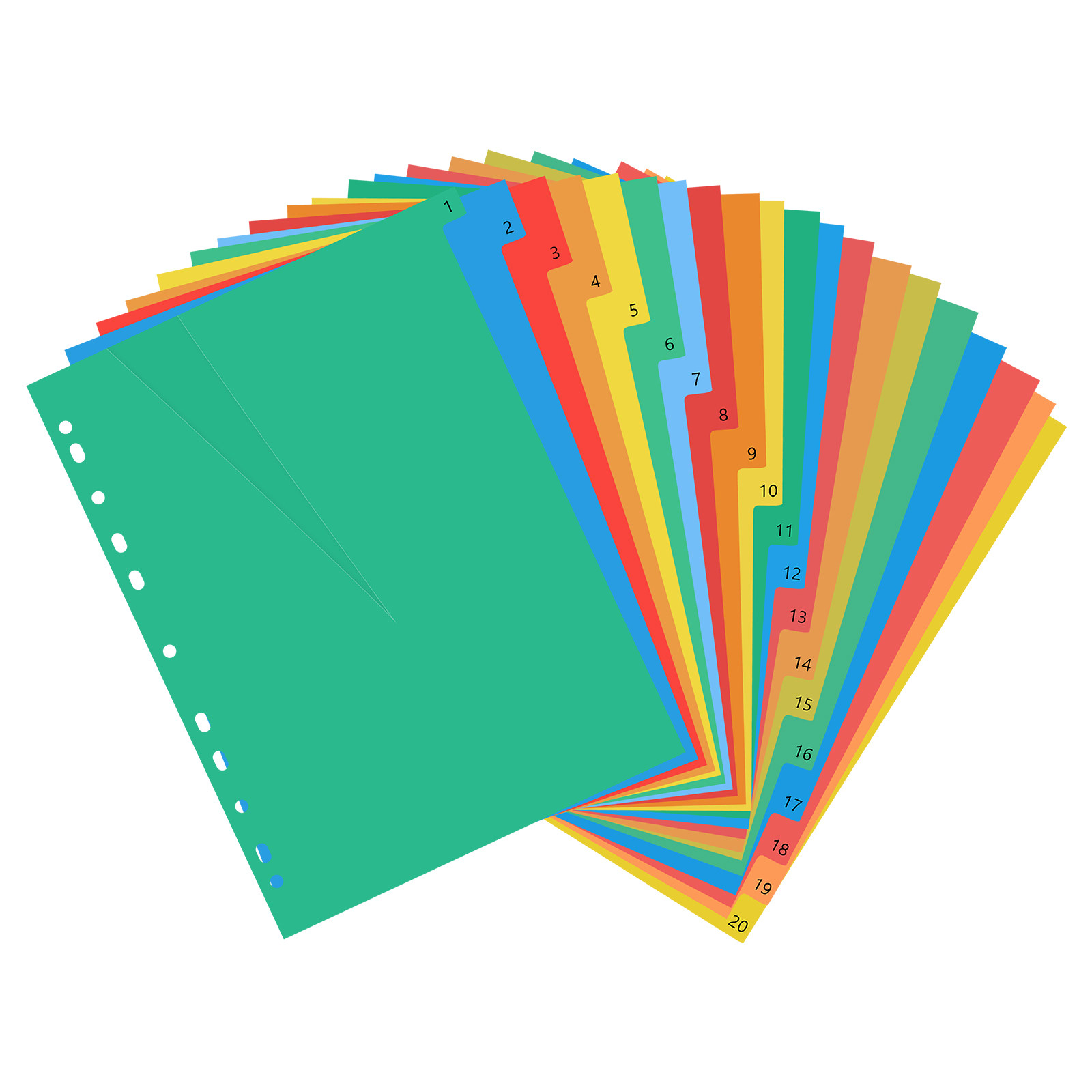 20 Pages A4 Colorful Plastic T - đánh giá và giá Tab Divider A4