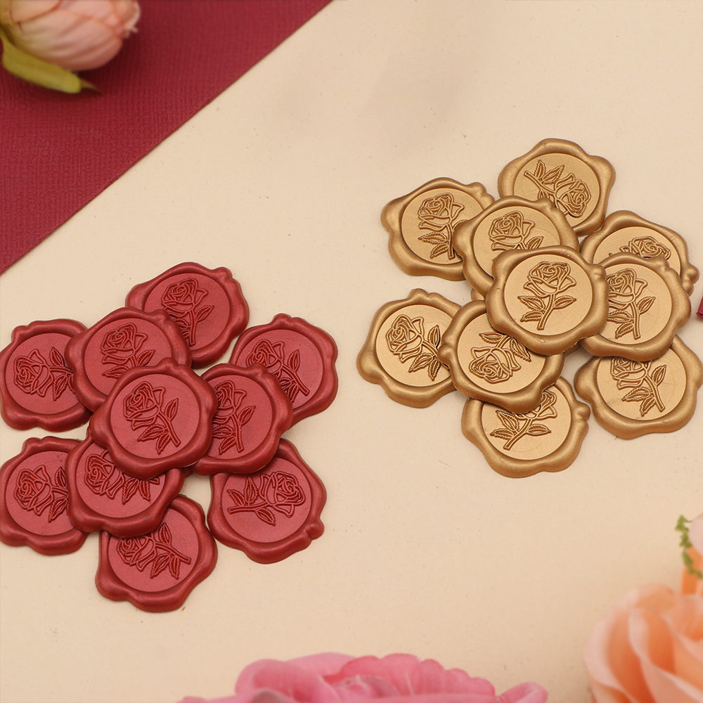 25pcs/set 3D Rose Flower Shape - đánh giá và giá Wax Seal Stamp Set