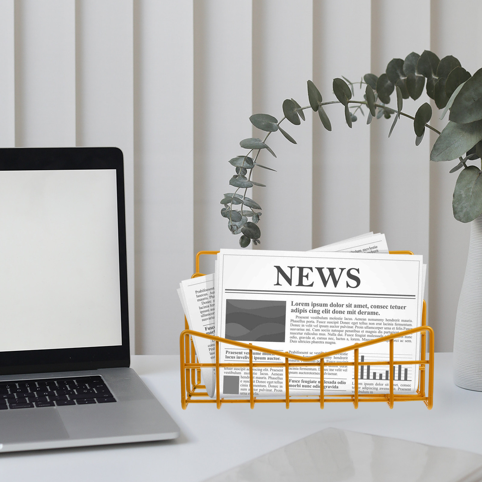 1Pcs Electroplated Metal Stora - đánh giá và giá Magazine Holder Rack