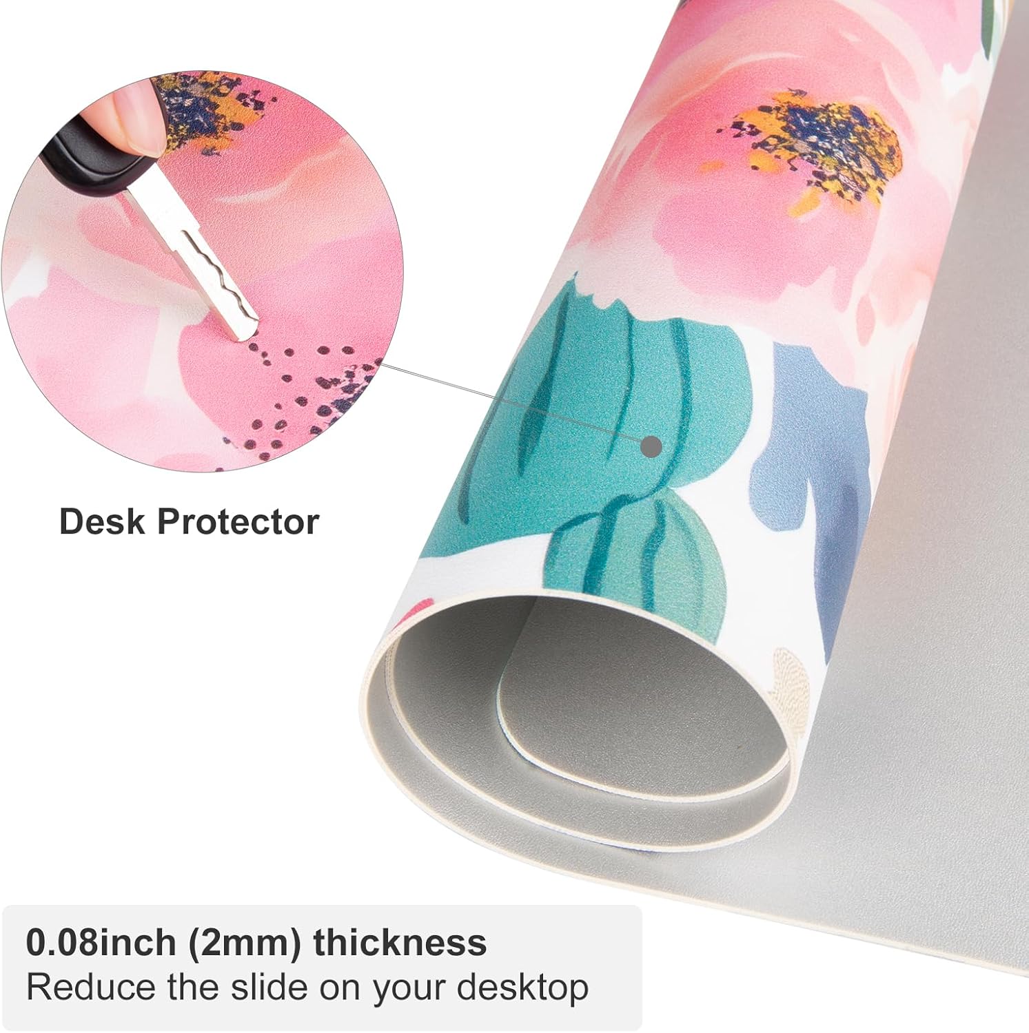 Large Mouse Pad Pink Floral De - đánh giá và giá Leather Desk Pad