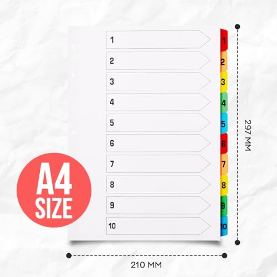 Binder Dividers with Tabs A4 1 - đánh giá và giá Tab Divider A4