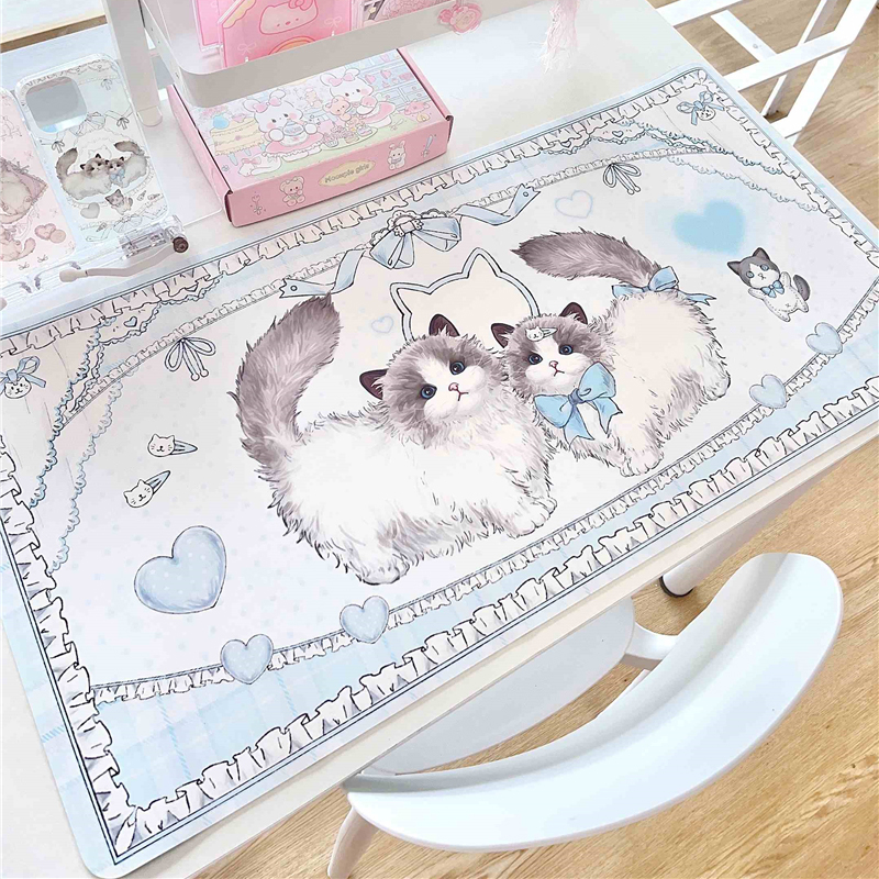 Leather Table Mat Ragdoll Cat  - đánh giá và giá Leather Desk Pad